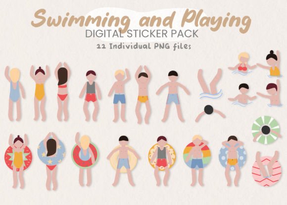 Download Swimming Summer Graphic Element Bundle - Graphic Collection