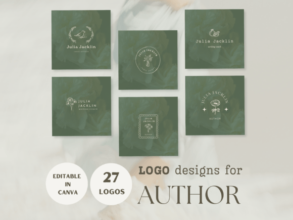 Download Logo Design Canva Template for Authors - Template Collection