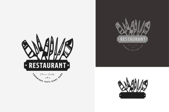 Download Set of Kitchen Knife Logo Templates - Template Collection