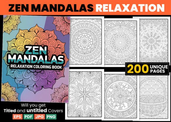 Download Zen Mandalas Coloring Pages Relaxation - Premium Resources