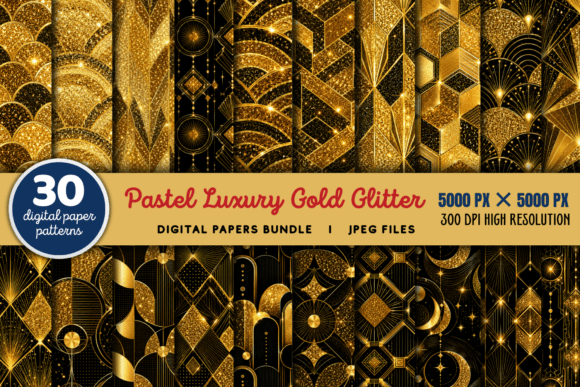 Download Pastel Luxury Gold Glitter Backgrounds - Round Collection