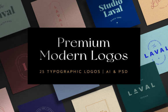 Download 25 Typographic and Modern Logos - Graphic Collection