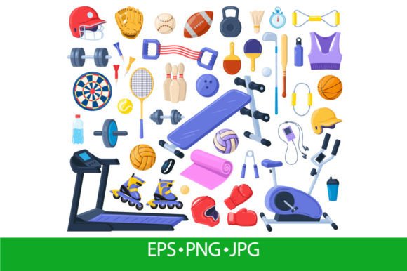 Download Cartoon Sport Fitness Equipment, Gym - Premium Resources