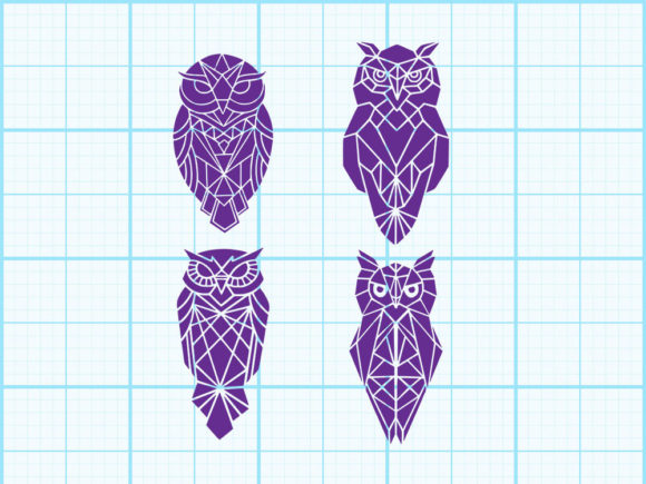 Download Owl Head Geometrical Design - Geometrical Collection