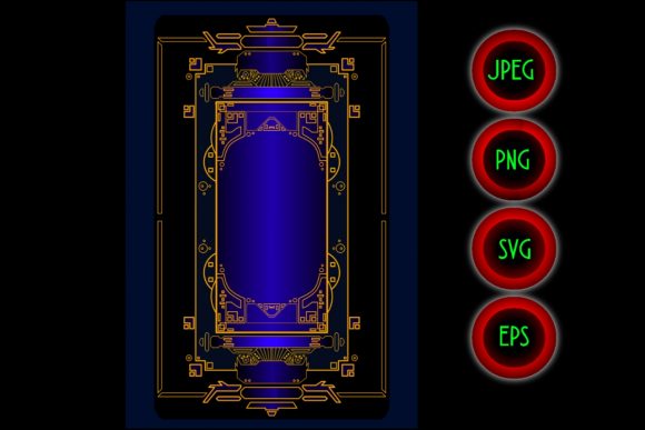 Download Oriental Glowing Blue Card Background - Round Collection
