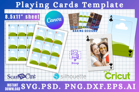 Download Pocker Playing Card Deck SVG Templates 1 - Template Collection