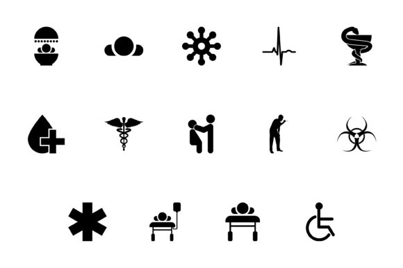 Download Medical Symbol Treatment Concept Black Set - Concept Collection