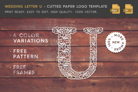Download Wedding Letter U - Logo Template - Template Collection
