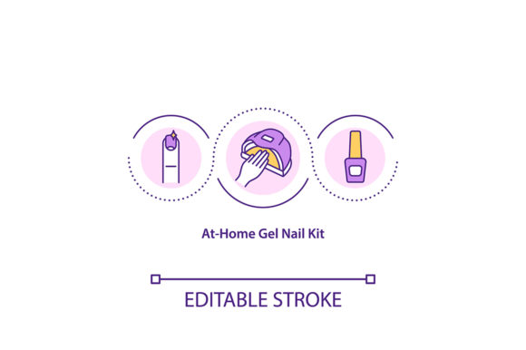 Download At-home Gel Nail Kit Concept Icon - Premium Bundle