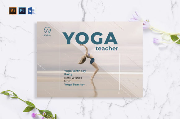 Download Yoga Instructor Greeting Card Template - Template Collection