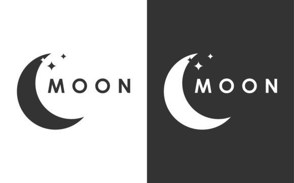 Download Moon Logo Template in Flat Style - Template Collection